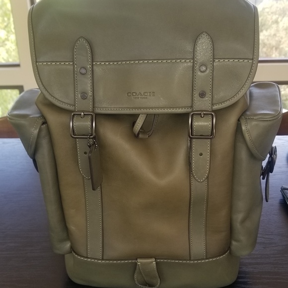 COACH LEATHER MENS BACKPACK - Picture 1 of 7